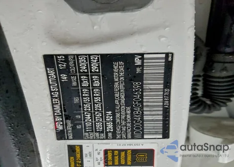 2016 Mercedes-Benz Glc 300 4Matic from USA, damaged, VIN WDC0G4KB4GF046398